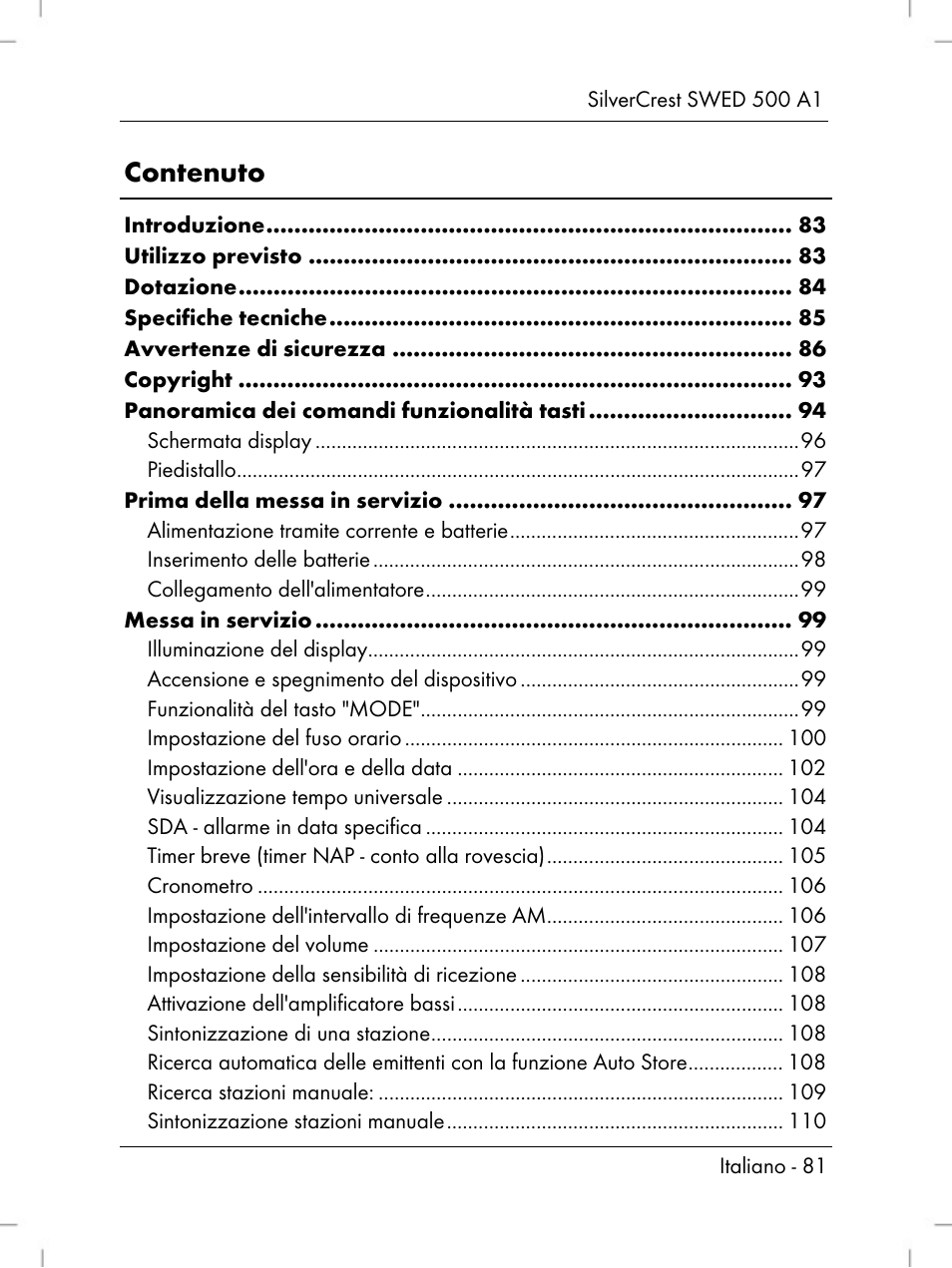 Silvercrest SWED 500 A1 User Manual | Page 83 / 160