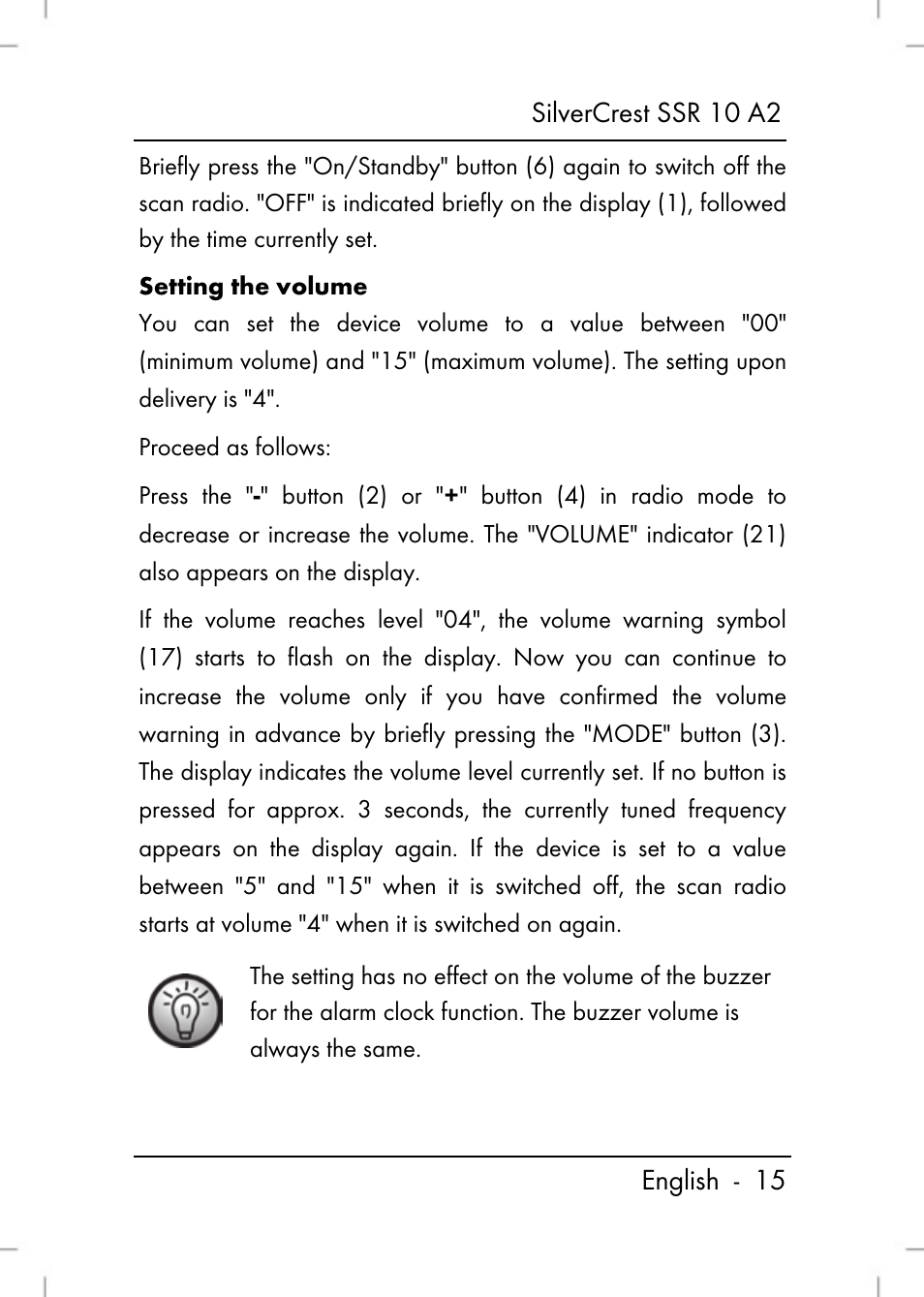 Silvercrest SSR 10 A2 User Manual | Page 17 / 52