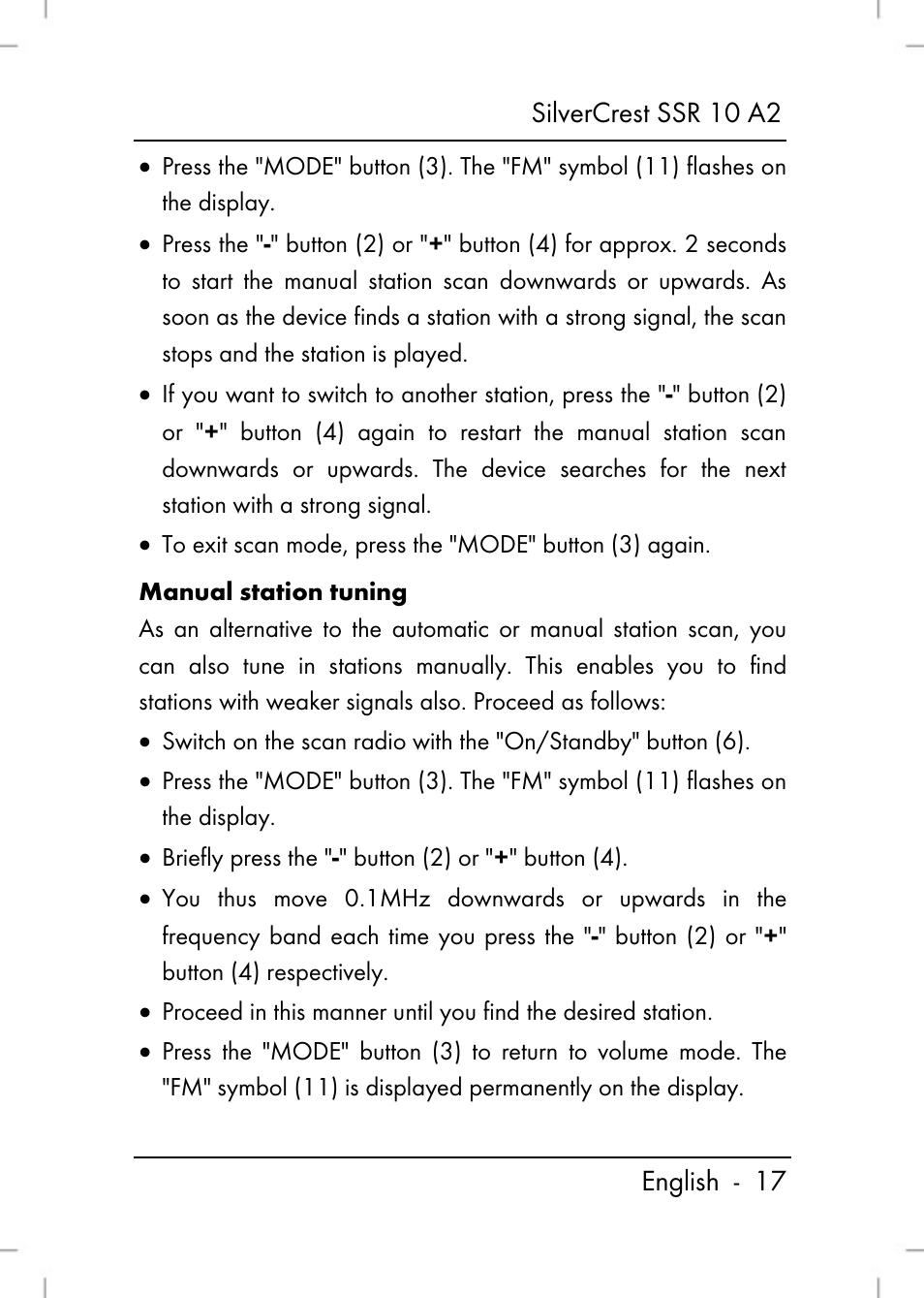 Silvercrest SSR 10 A2 User Manual | Page 19 / 52