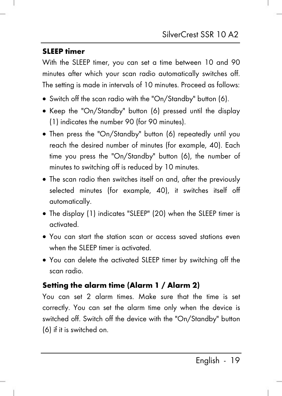 Silvercrest SSR 10 A2 User Manual | Page 21 / 52