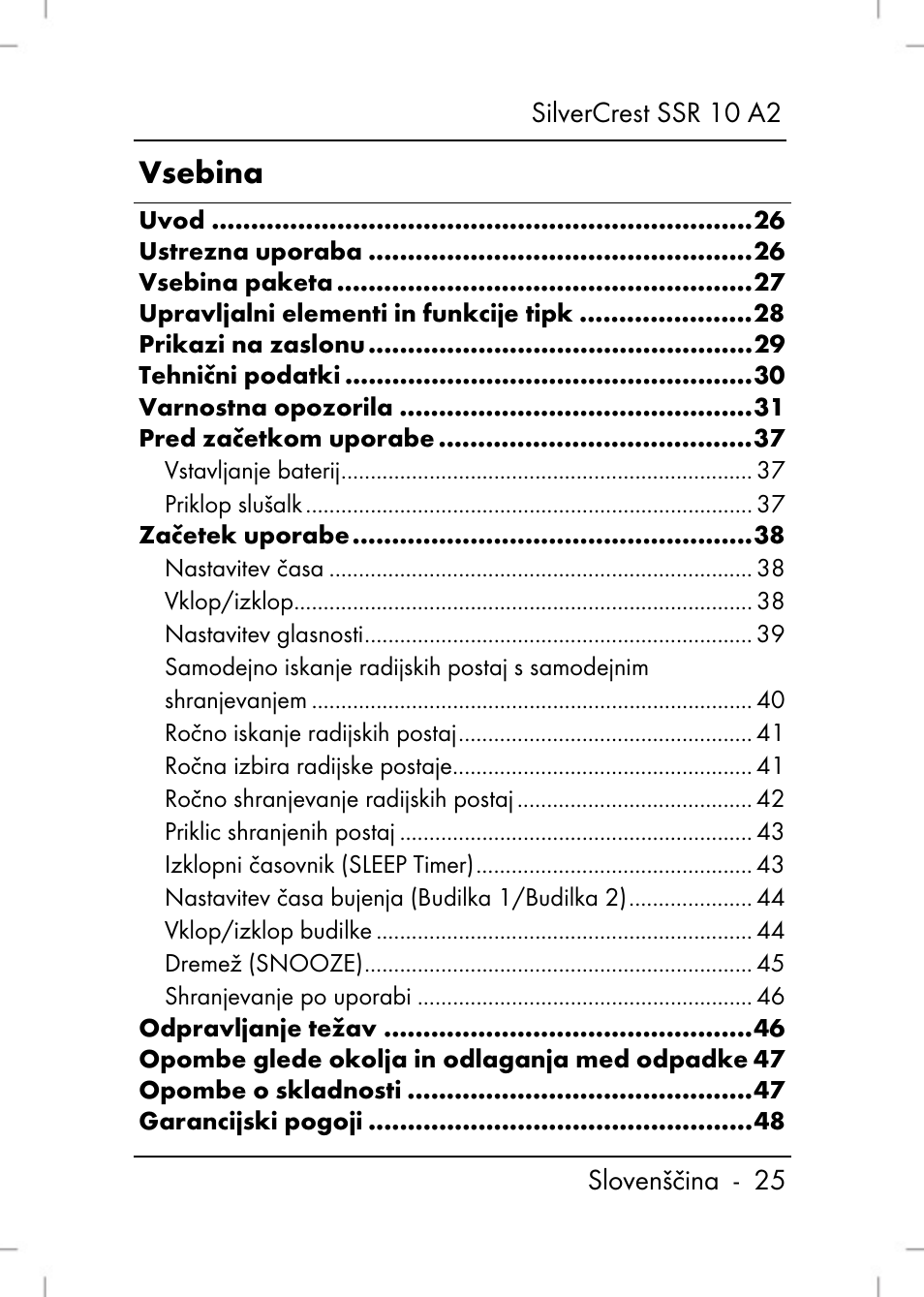 Silvercrest SSR 10 A2 User Manual | Page 27 / 52