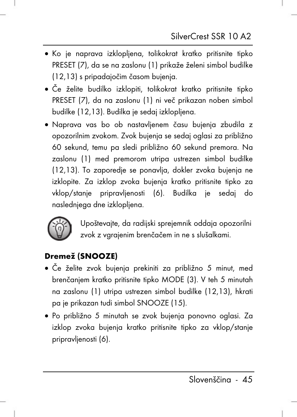 Silvercrest SSR 10 A2 User Manual | Page 47 / 52