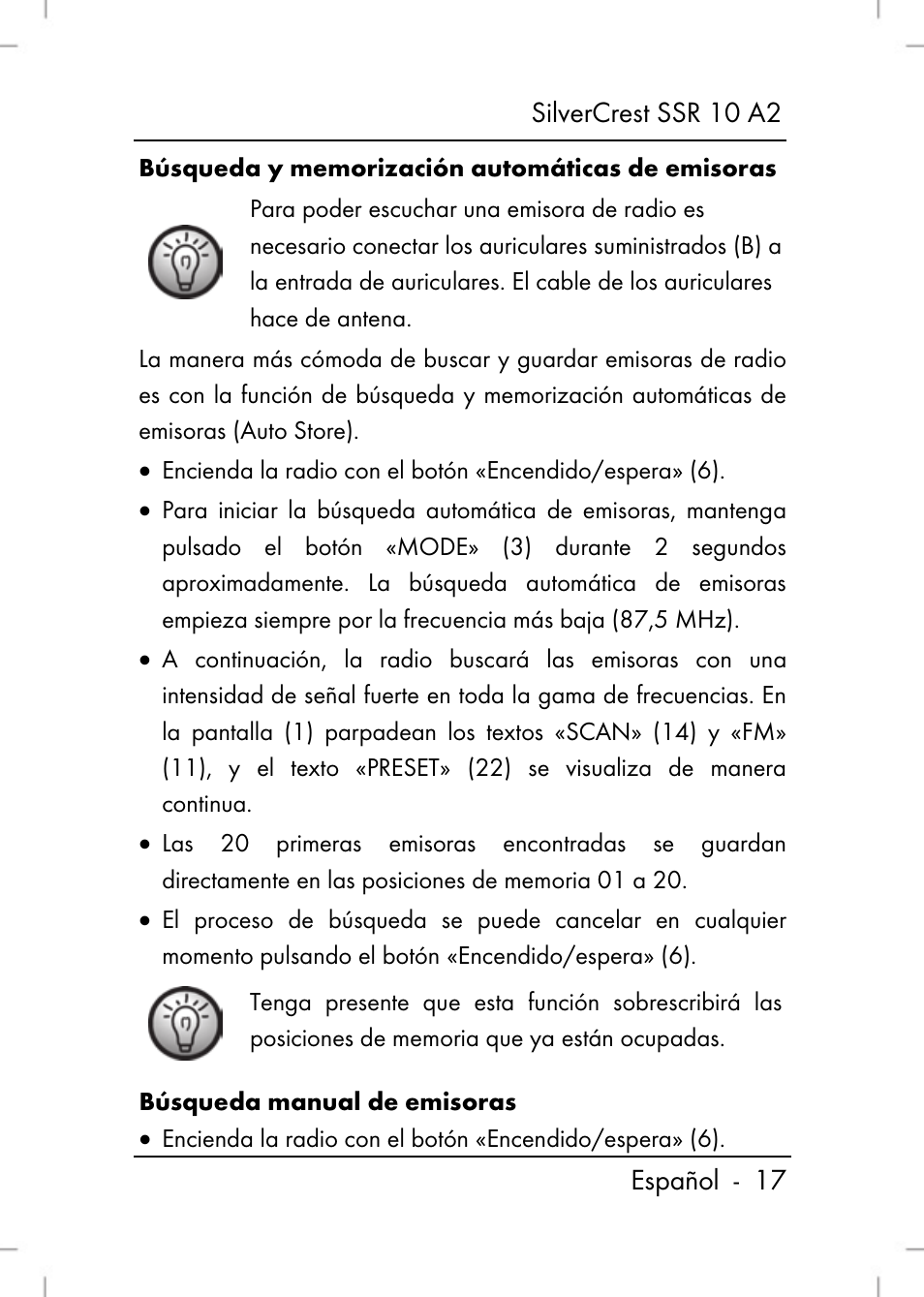 Silvercrest SSR 10 A2 User Manual | Page 19 / 80