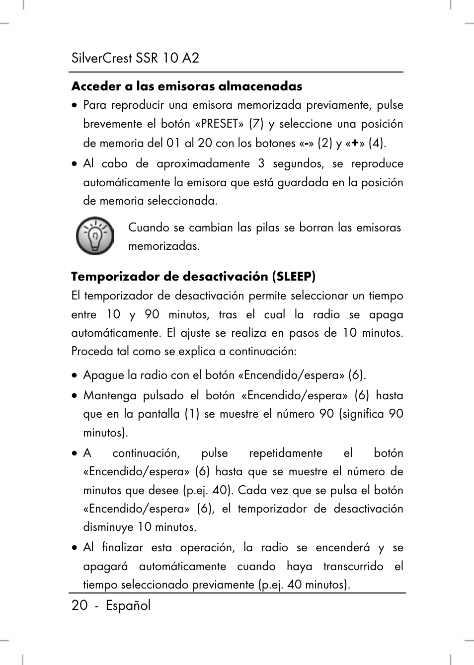 Silvercrest SSR 10 A2 User Manual | Page 22 / 80