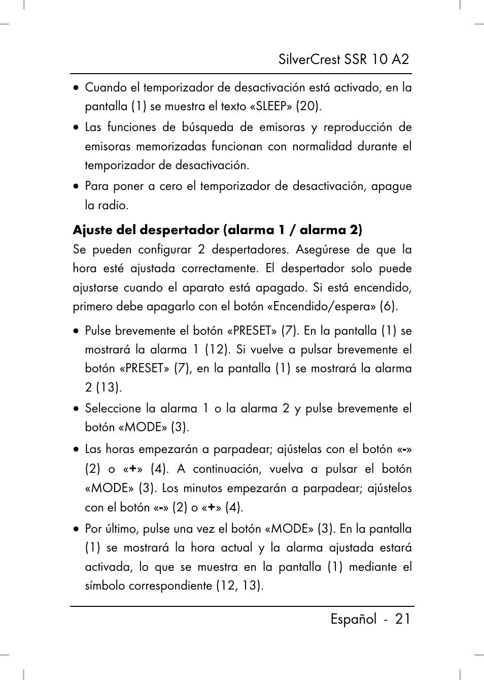 Silvercrest SSR 10 A2 User Manual | Page 23 / 80