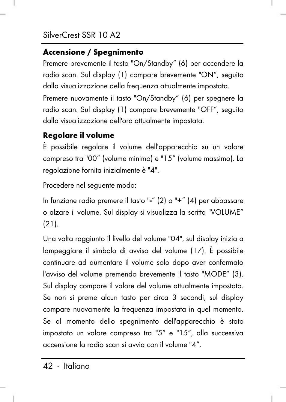 Silvercrest SSR 10 A2 User Manual | Page 44 / 80