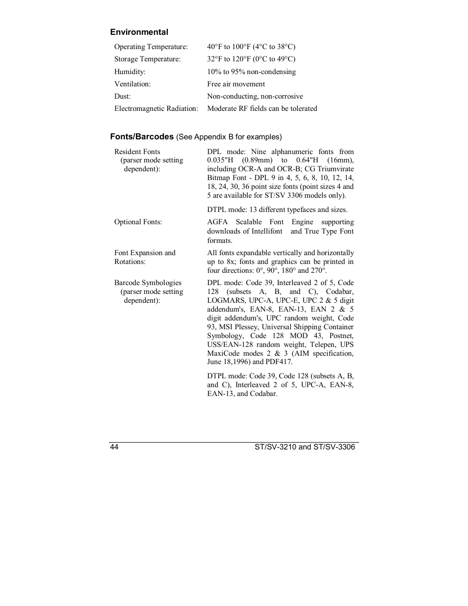 Datamax S-Class SV-3210 User Manual | Page 54 / 84