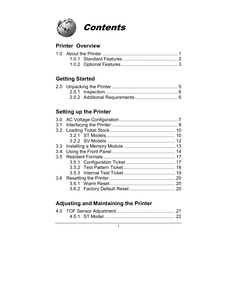 Datamax S-Class SV-3210 User Manual | Page 7 / 84