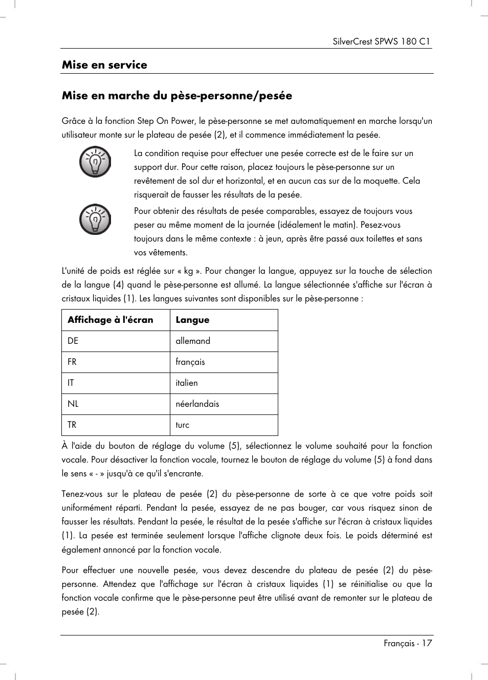 Silvercrest SPWS 180 C1 User Manual | Page 19 / 44
