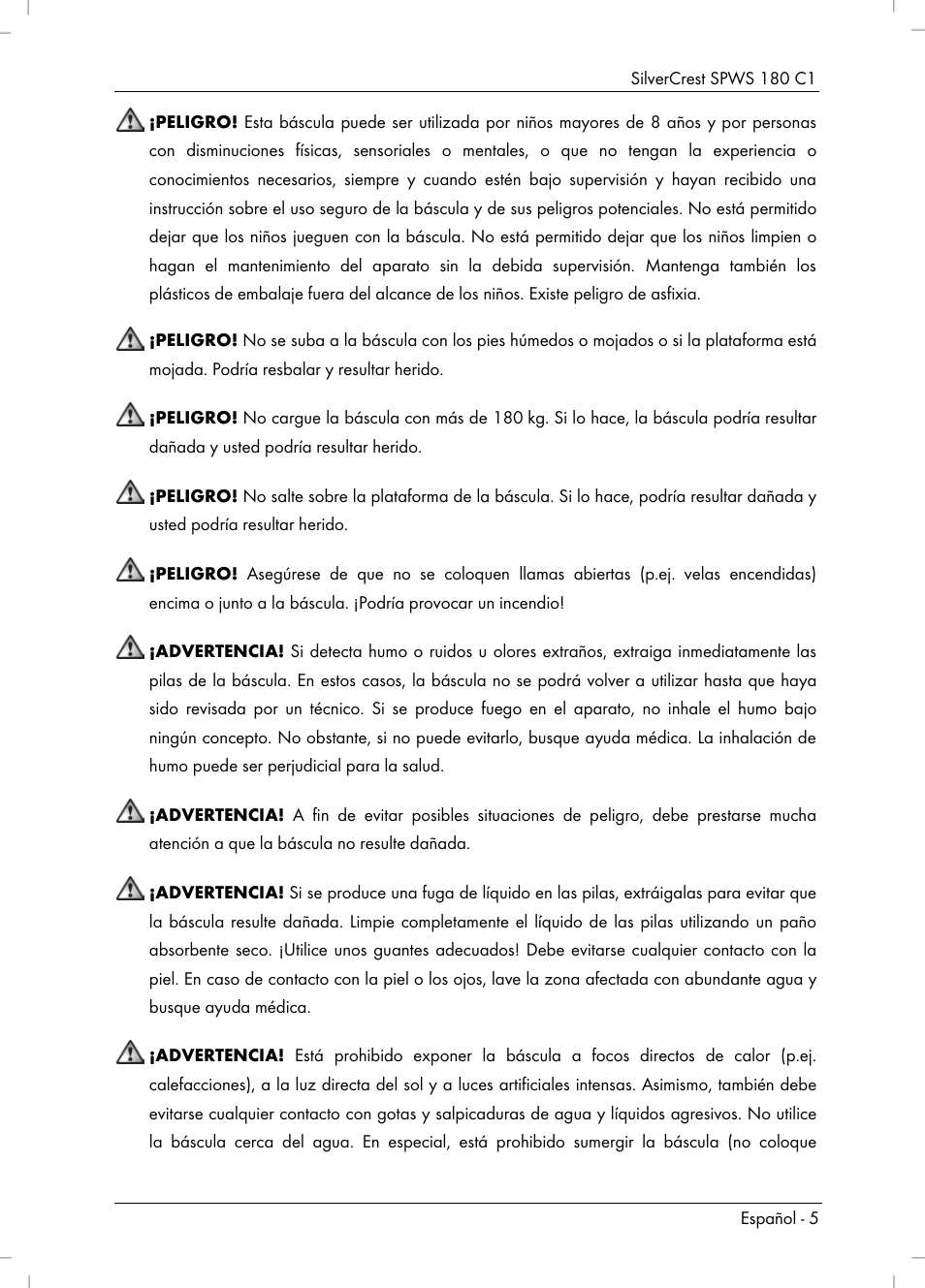 Silvercrest SPWS 180 C1 User Manual | Page 7 / 54