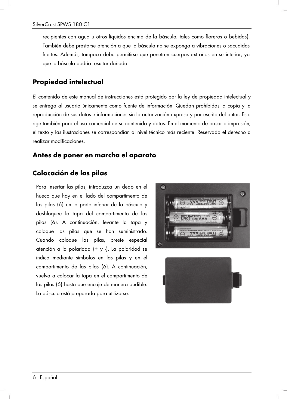 Propiedad intelectual | Silvercrest SPWS 180 C1 User Manual | Page 8 / 54