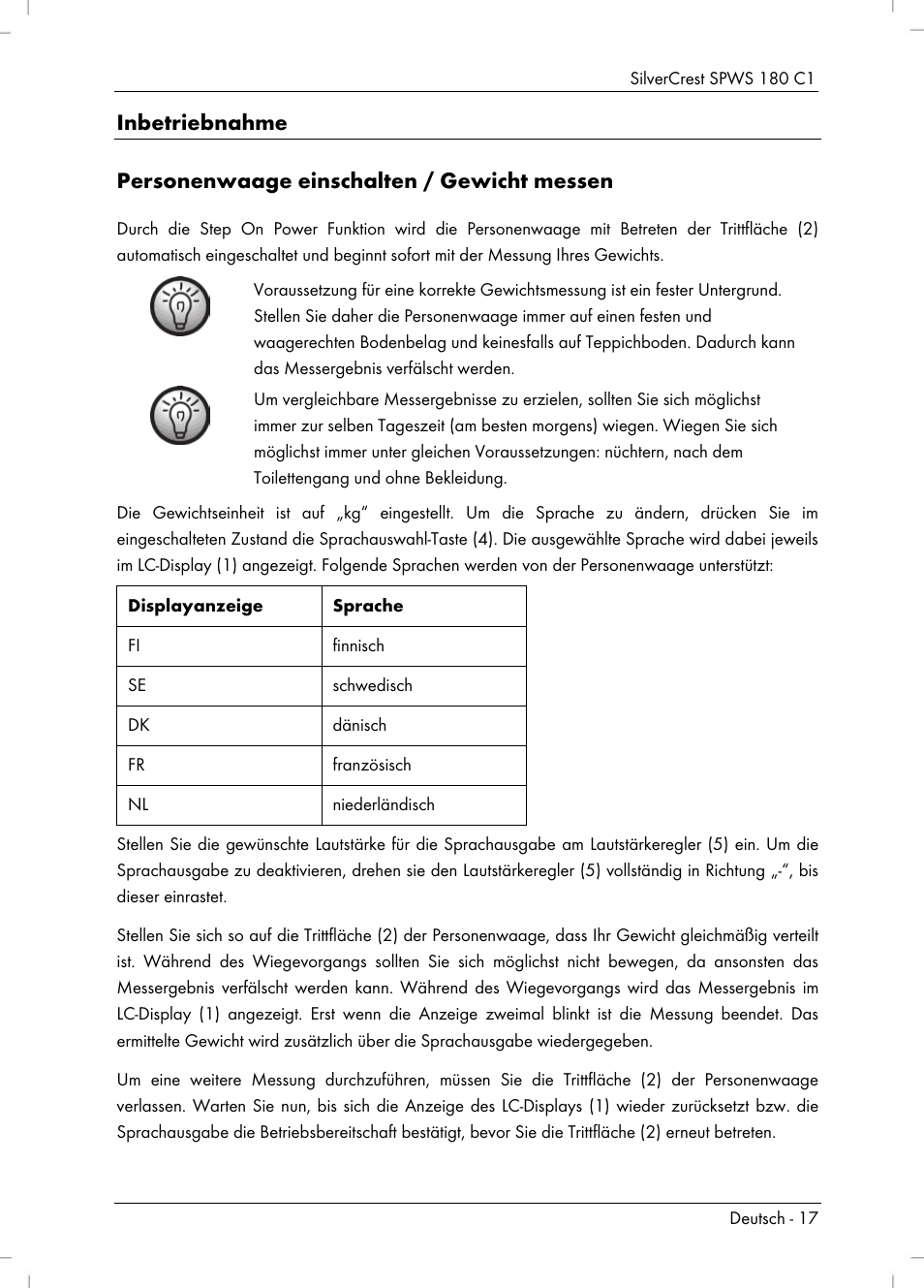 Silvercrest SPWS 180 C1 User Manual | Page 19 / 34