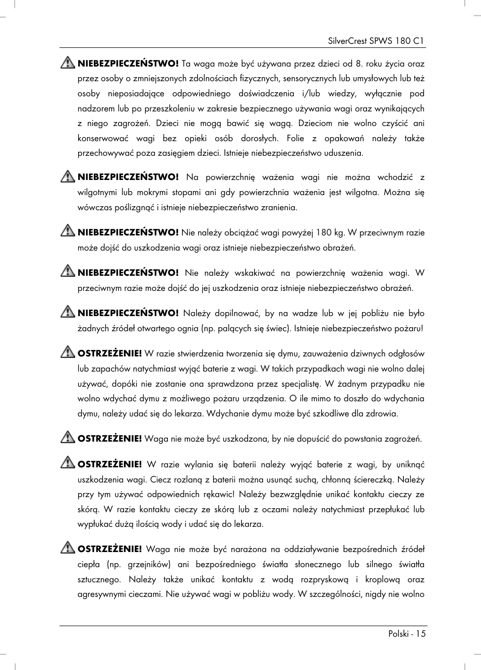 Silvercrest SPWS 180 C1 User Manual | Page 17 / 74