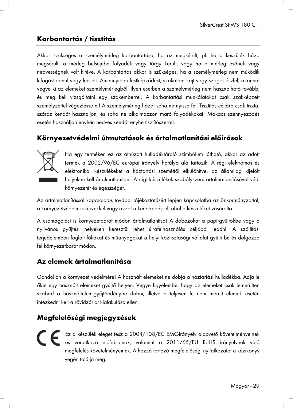 Silvercrest SPWS 180 C1 User Manual | Page 31 / 74