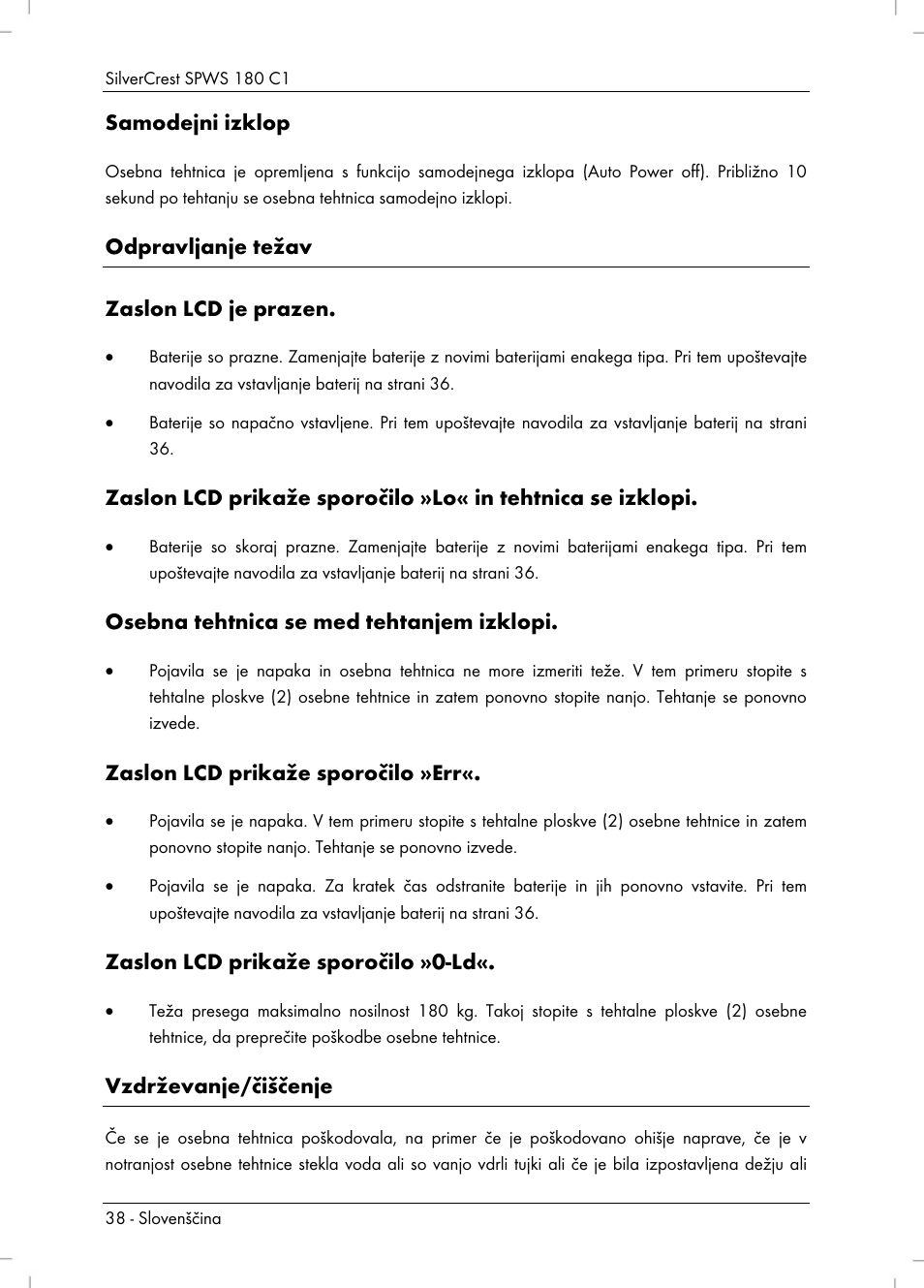 Silvercrest SPWS 180 C1 User Manual | Page 40 / 74