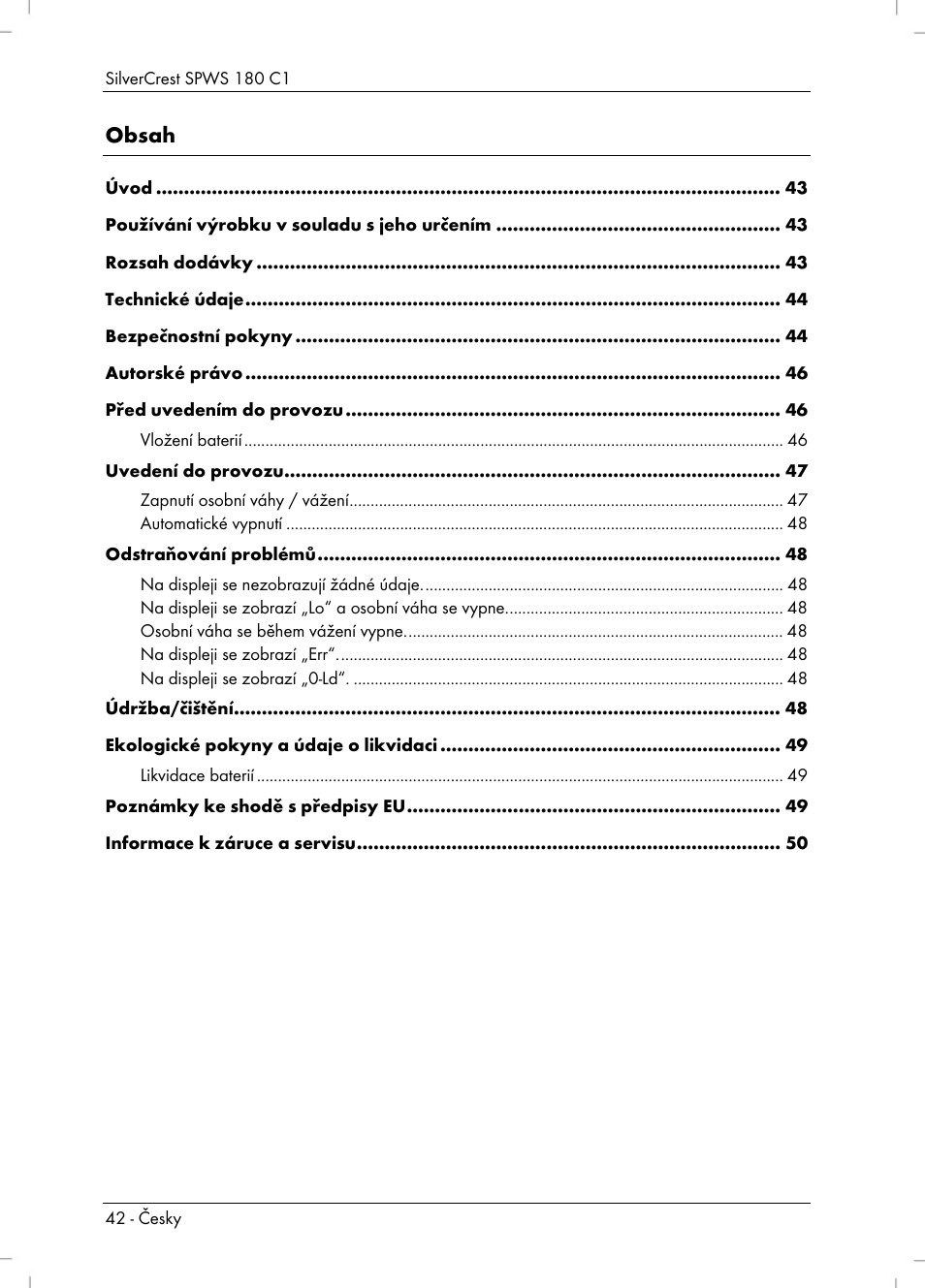 Silvercrest SPWS 180 C1 User Manual | Page 44 / 74