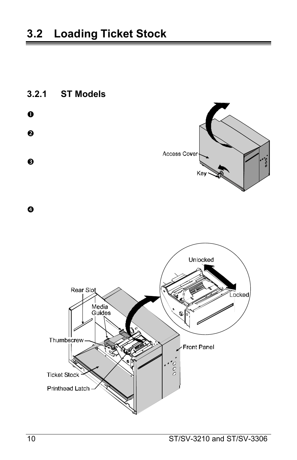 2 loading ticket stock | Datamax S-Class ST-3210 User Manual | Page 20 / 84