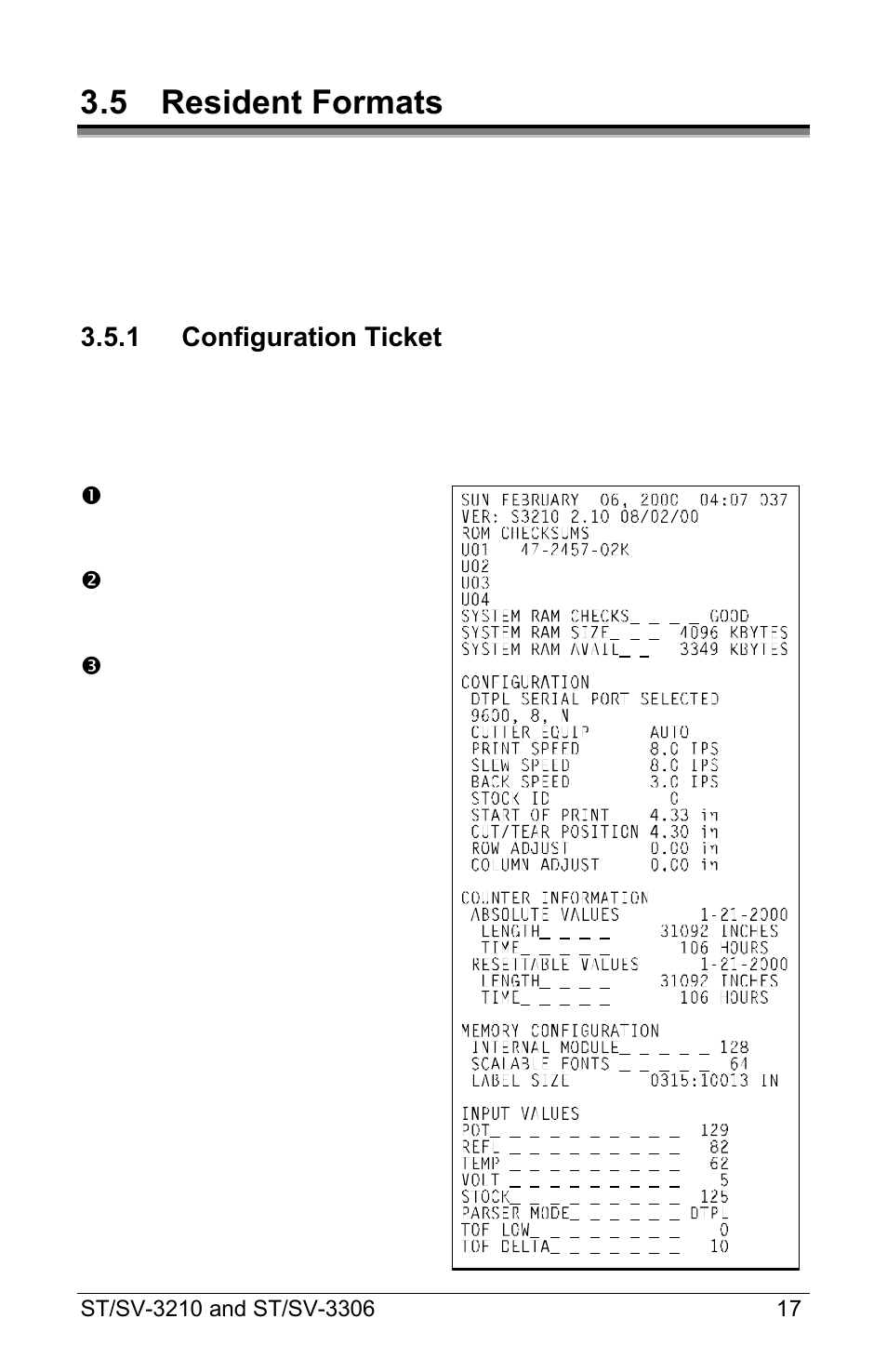 5 resident formats | Datamax S-Class ST-3210 User Manual | Page 27 / 84