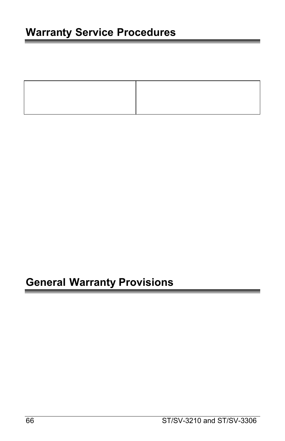 Warranty service procedures, General warranty provisions | Datamax S-Class ST-3210 User Manual | Page 76 / 84