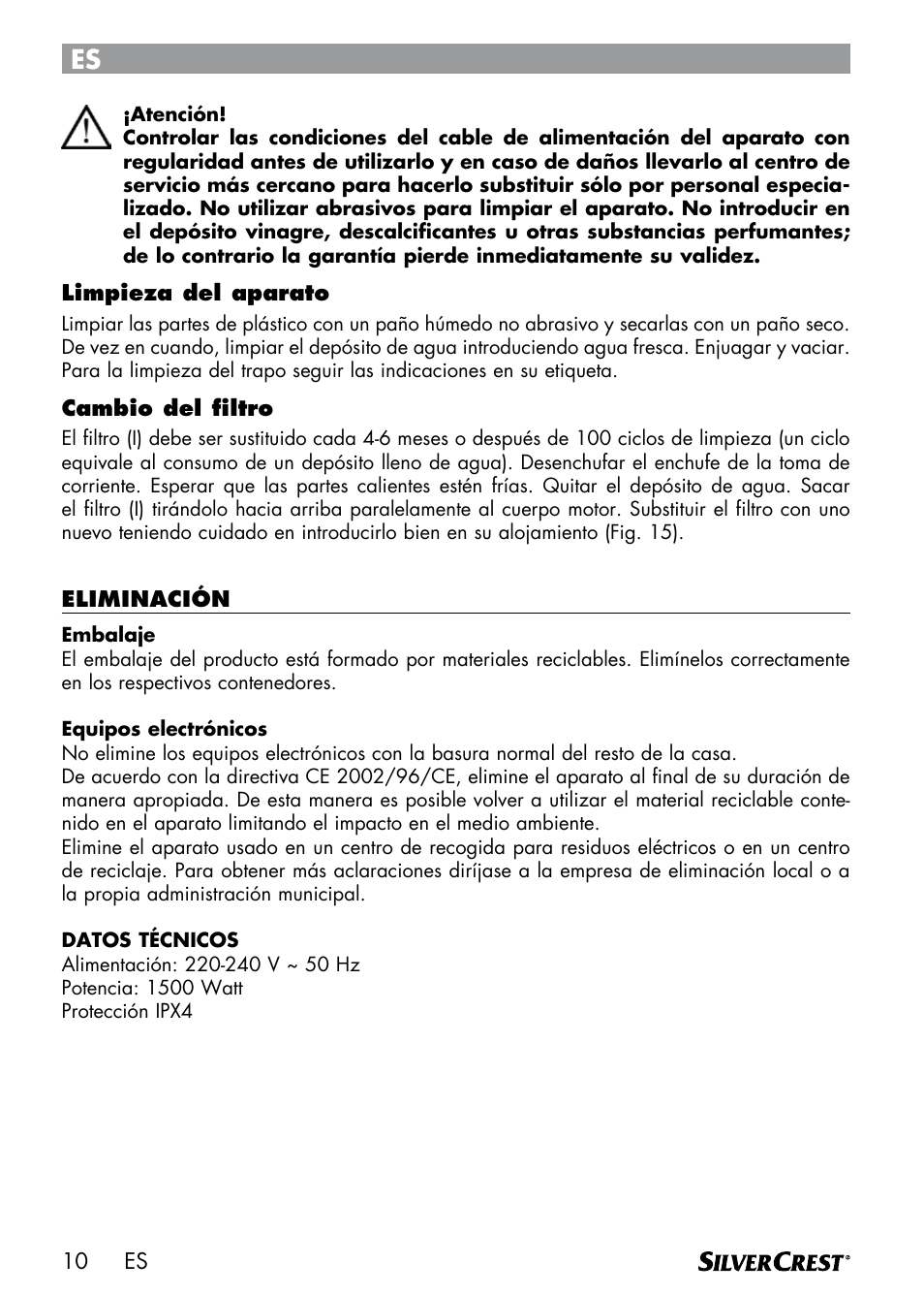 Silvercrest SDM 1500 A1 User Manual | Page 12 / 64