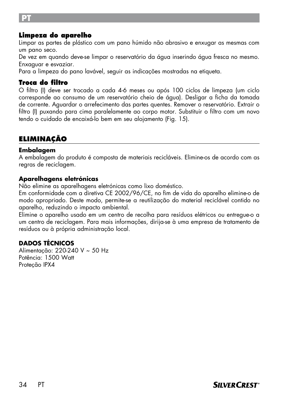 Silvercrest SDM 1500 A1 User Manual | Page 36 / 64