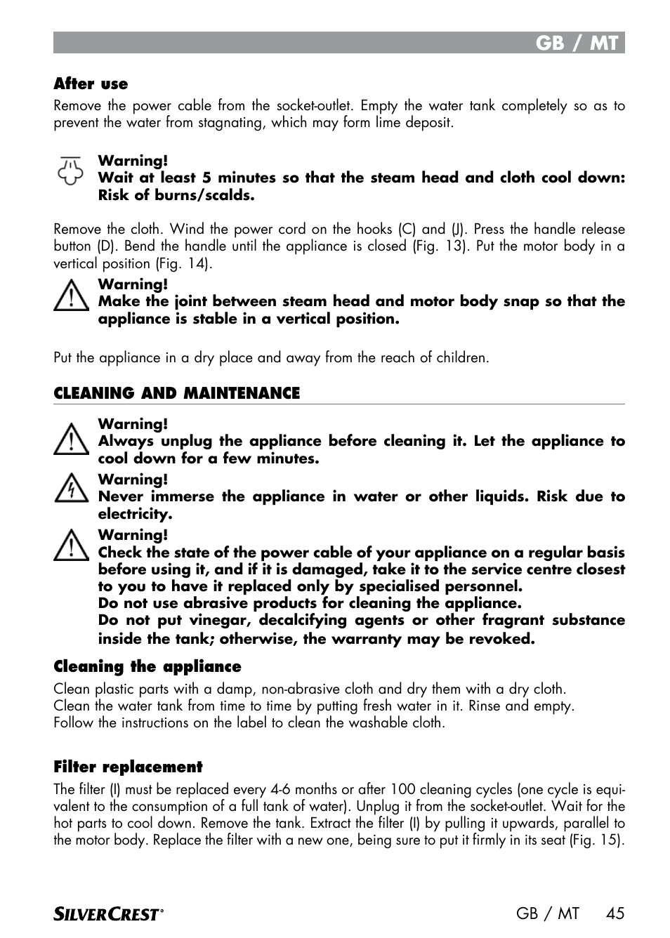Gb / mt | Silvercrest SDM 1500 A1 User Manual | Page 47 / 64