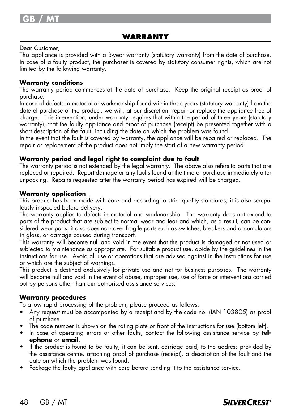 Gb / mt | Silvercrest SDM 1500 A1 User Manual | Page 50 / 64