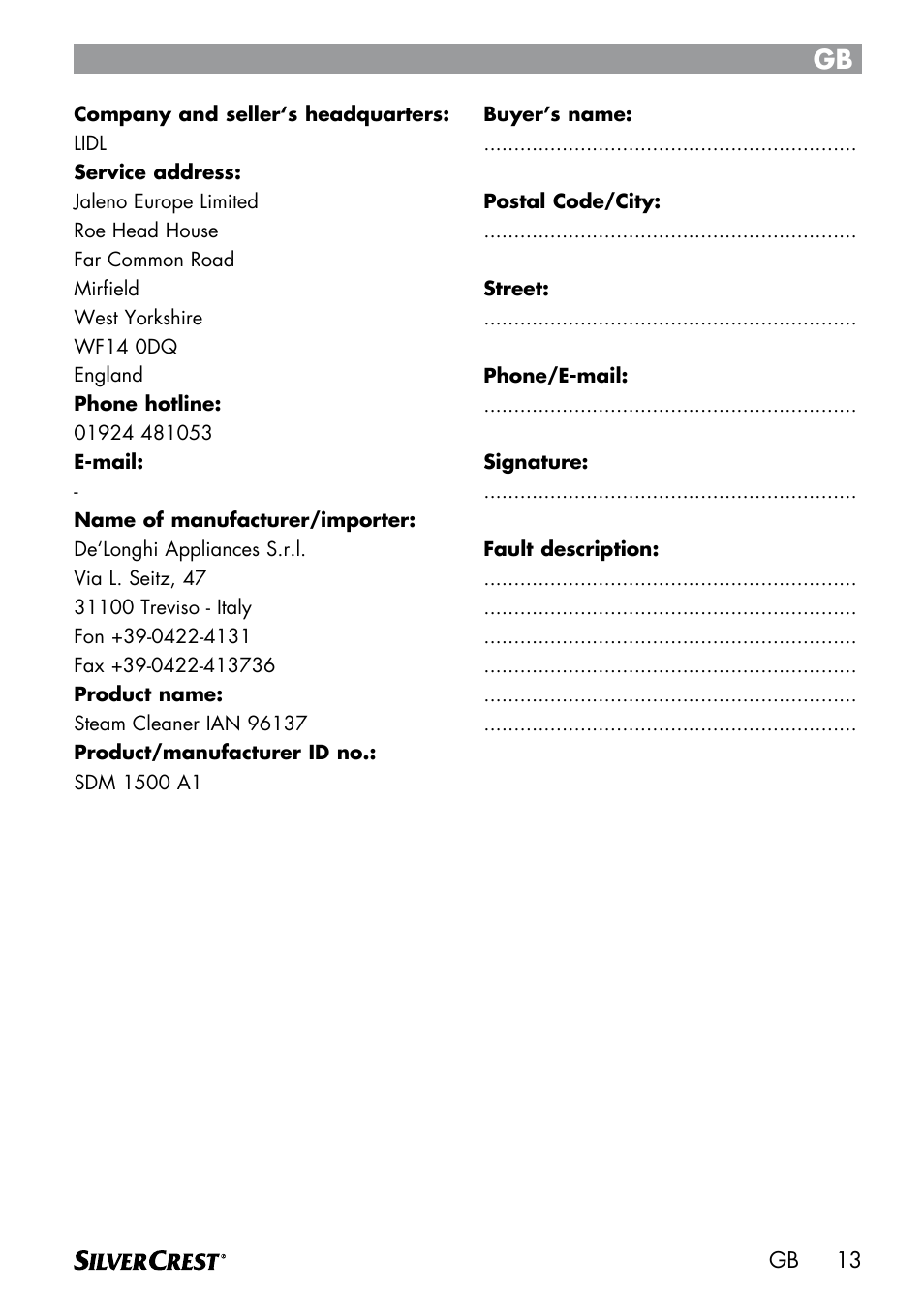 Silvercrest SDM 1500 A1 User Manual | Page 15 / 100