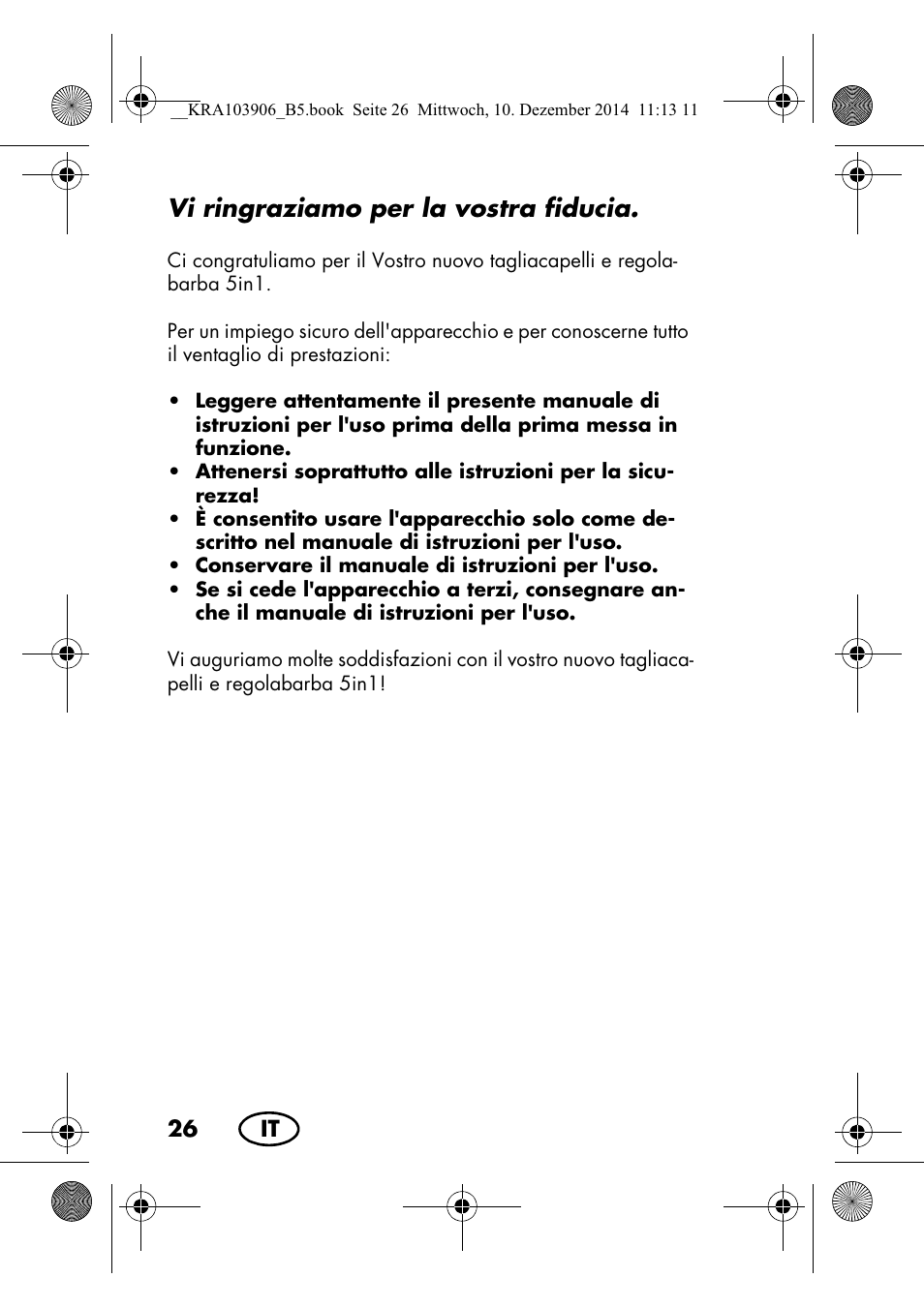 Vi ringraziamo per la vostra fiducia | Silvercrest SHBS 3.7 A1 User Manual | Page 28 / 116