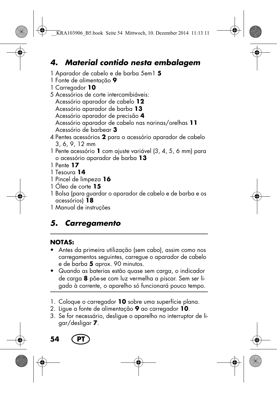 Material contido nesta embalagem, Carregamento | Silvercrest SHBS 3.7 A1 User Manual | Page 56 / 116