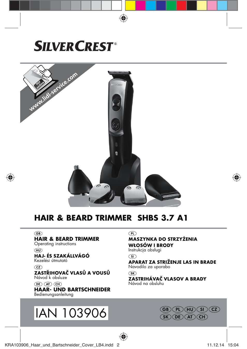 Silvercrest SHBS 3.7 A1 User Manual | 156 pages