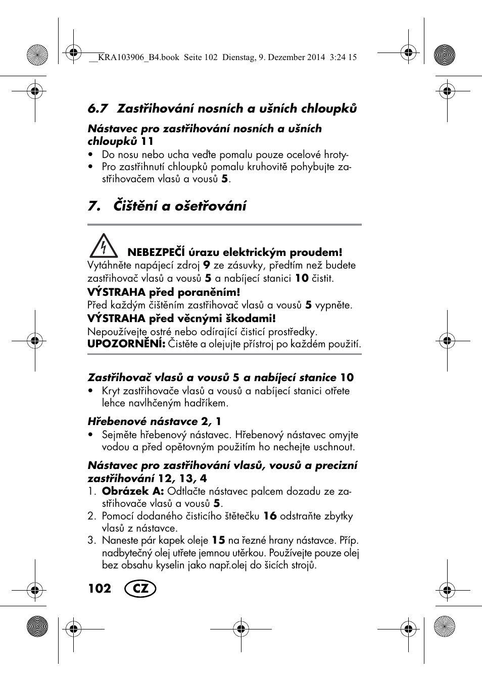 ištní a ošetování | Silvercrest SHBS 3.7 A1 User Manual | Page 104 / 156