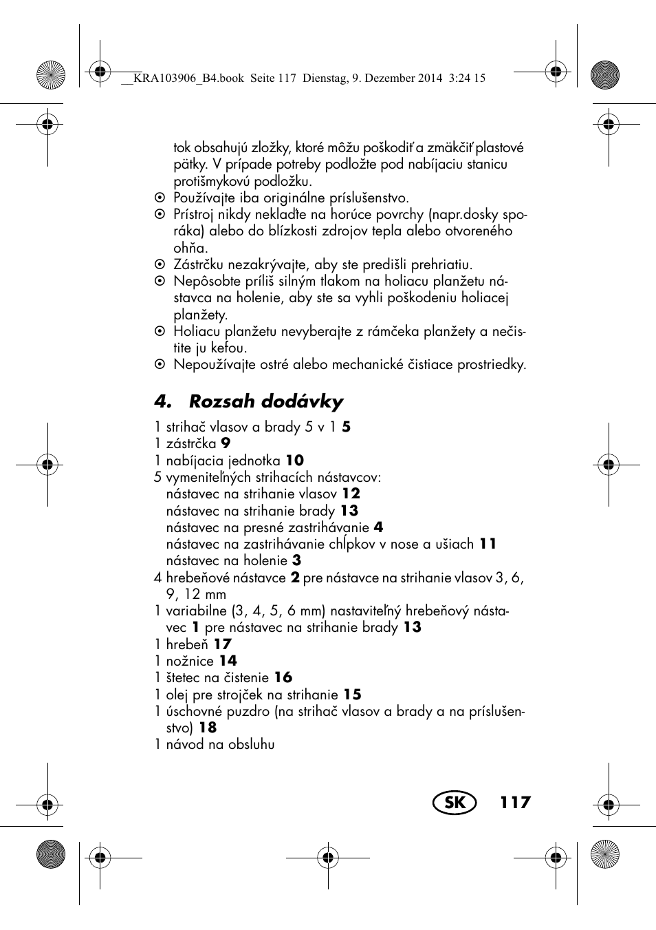 Rozsah dodávky | Silvercrest SHBS 3.7 A1 User Manual | Page 119 / 156