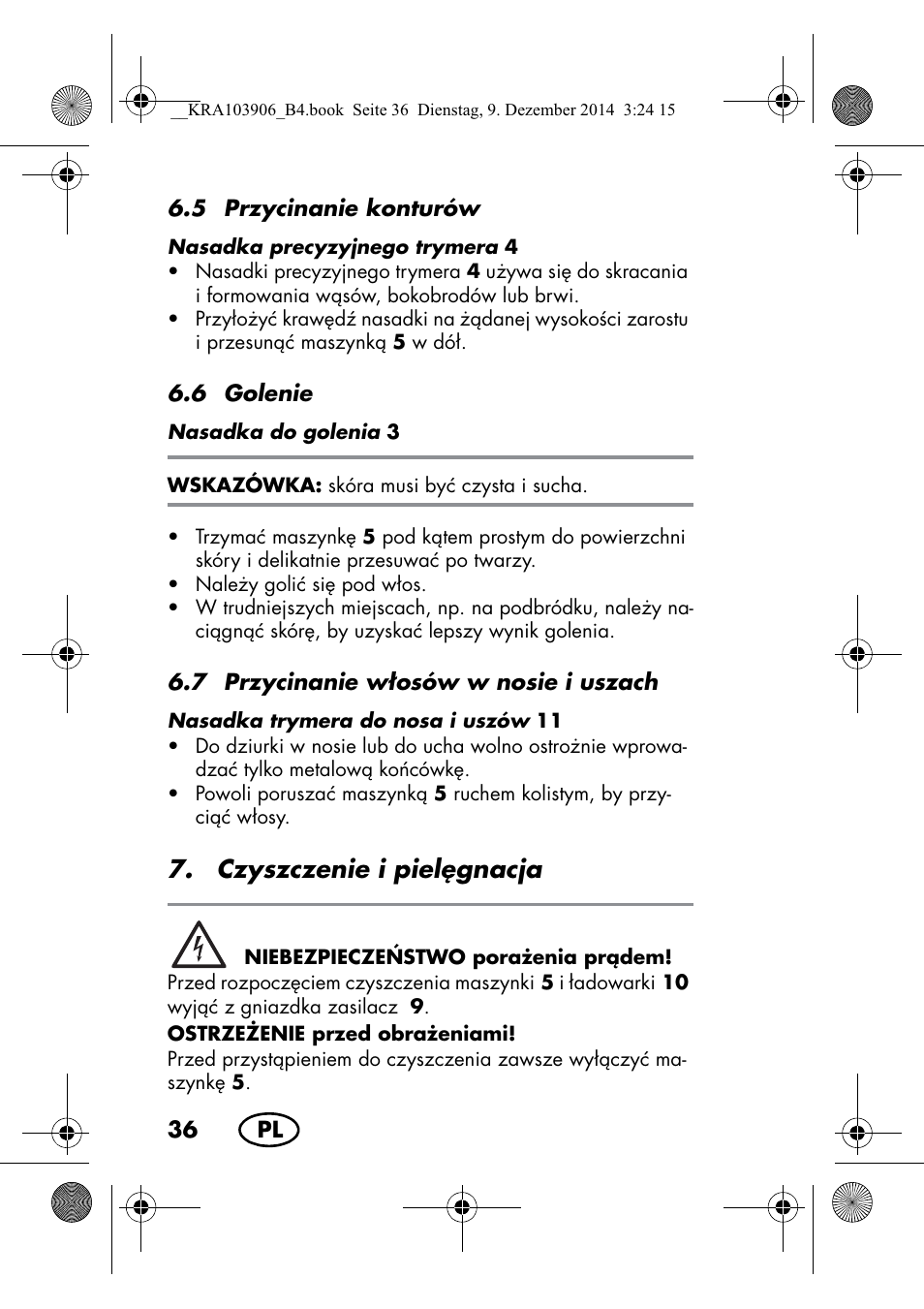 Czyszczenie i piel gnacja | Silvercrest SHBS 3.7 A1 User Manual | Page 38 / 156