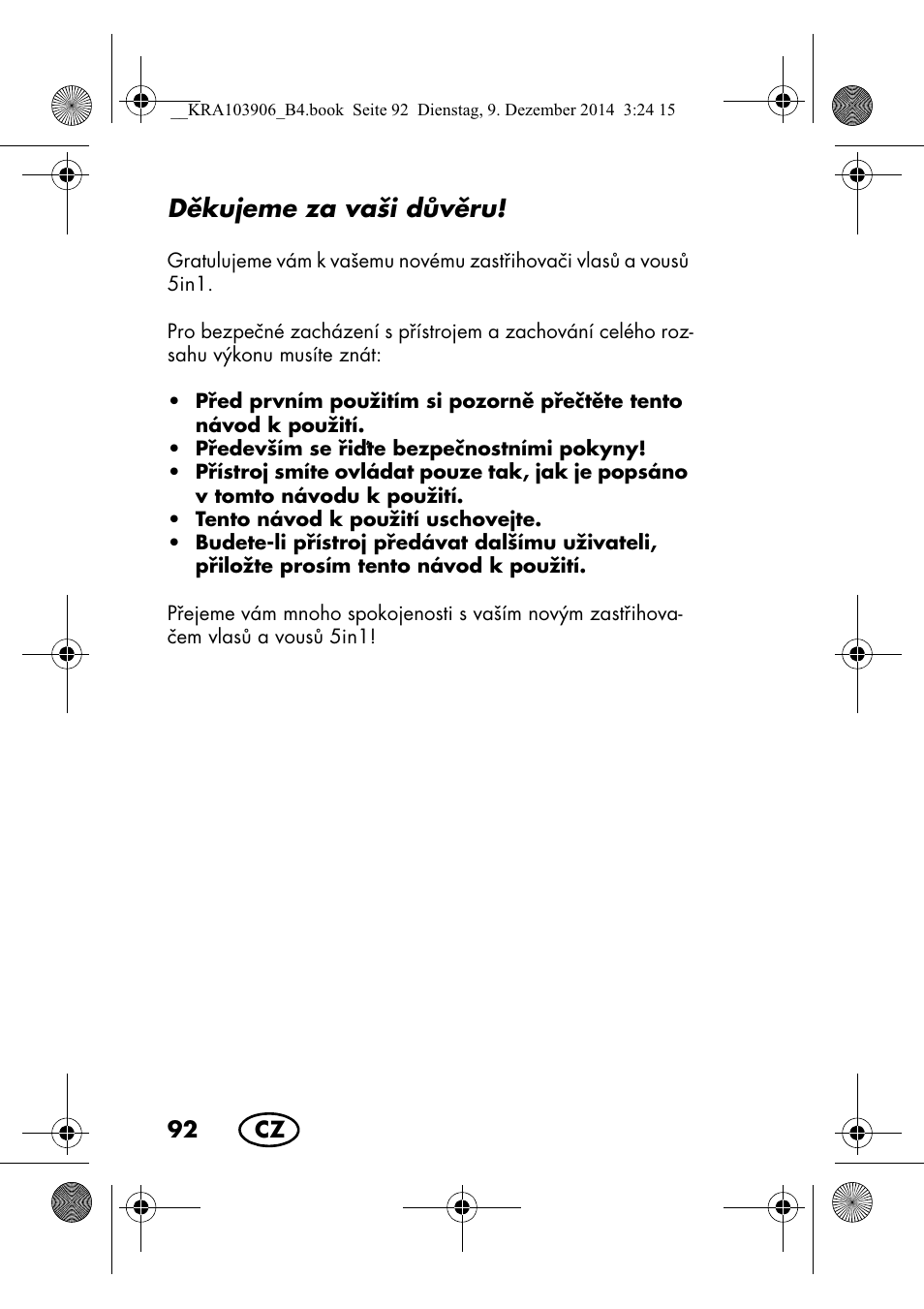 Dkujeme za vaši dvru | Silvercrest SHBS 3.7 A1 User Manual | Page 94 / 156