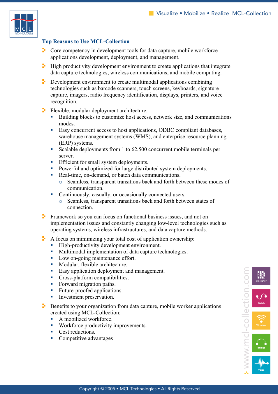 Top reasons to use mcl-collection | MCL Collection User Manual | Page 16 / 17