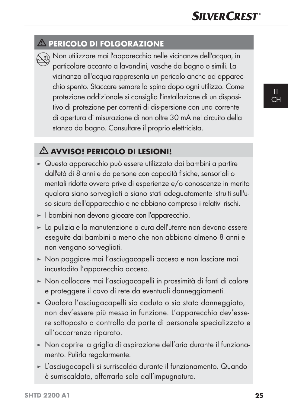 I bambini non devono giocare con l'apparecchio | Silvercrest SHTD 2200 A1 User Manual | Page 28 / 44