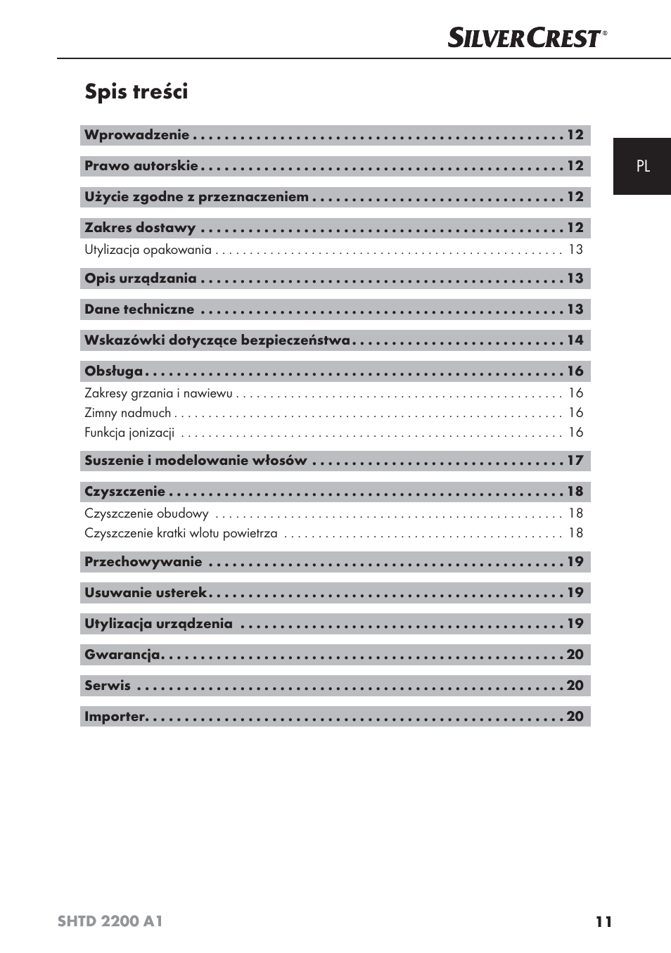 Silvercrest SHTD 2200 A1 User Manual | Page 14 / 74
