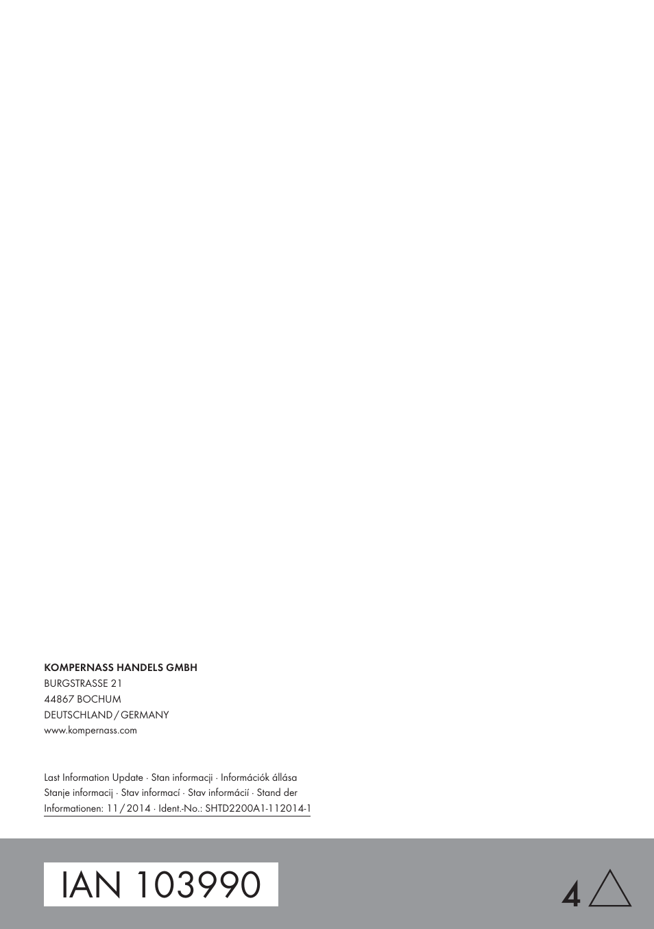 Silvercrest SHTD 2200 A1 User Manual | Page 74 / 74