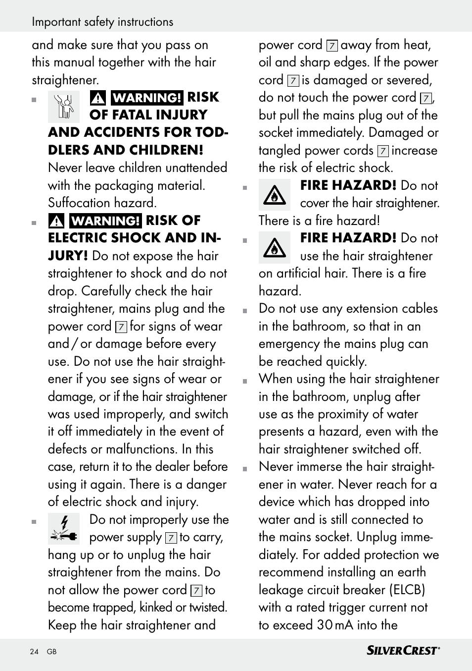 Silvercrest SHG 35 A1 User Manual | Page 24 / 29