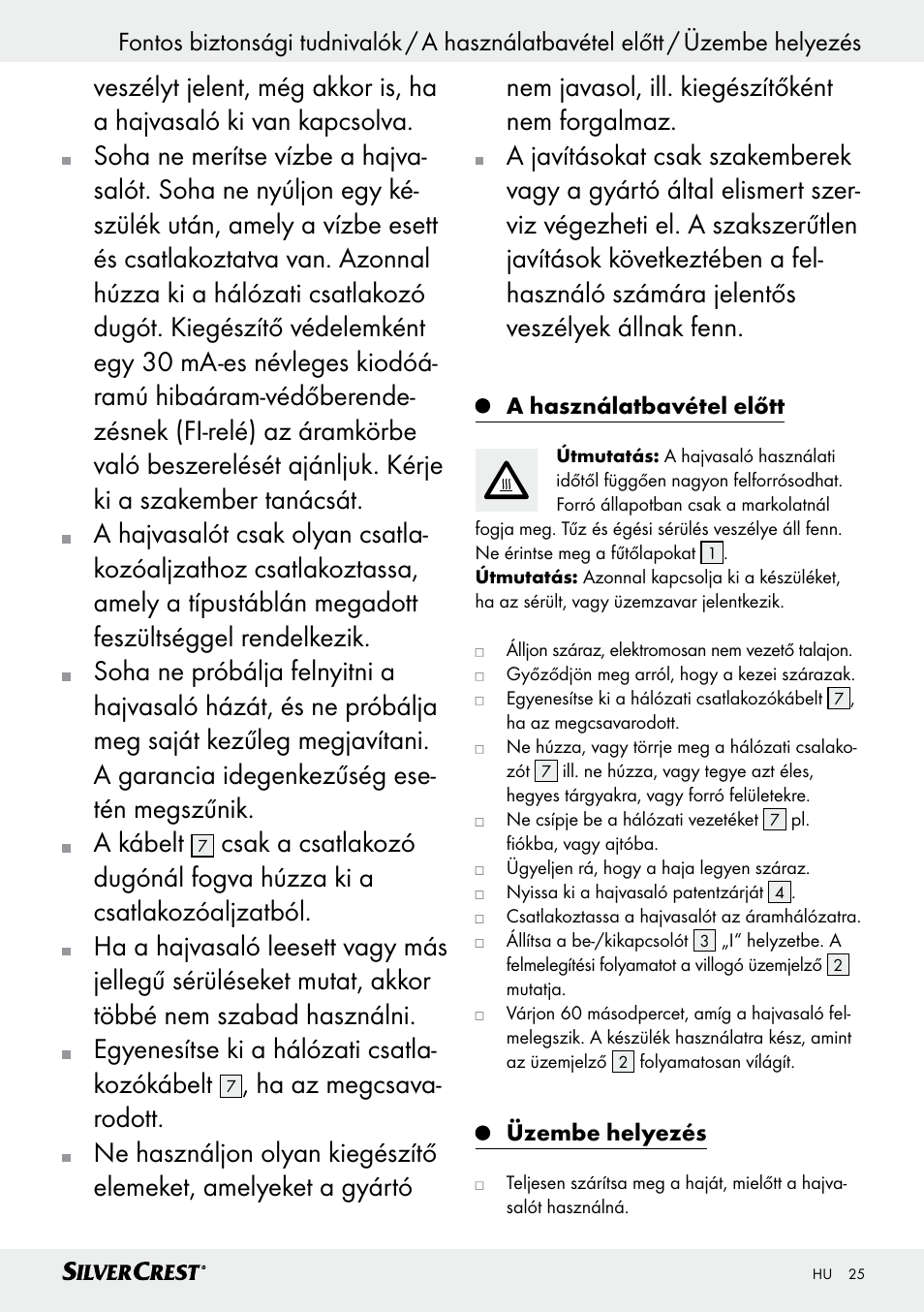 Silvercrest SHG 35 A1 User Manual | Page 25 / 53
