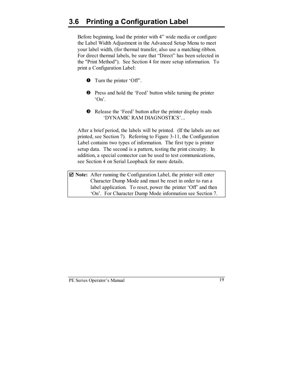 6 printing a configuration label | Datamax PE User Manual | Page 29 / 100