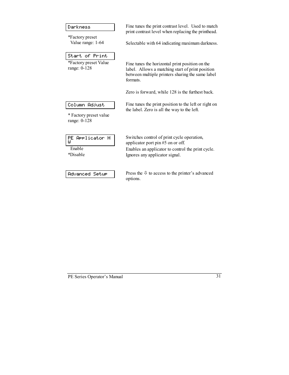 Datamax PE User Manual | Page 41 / 100