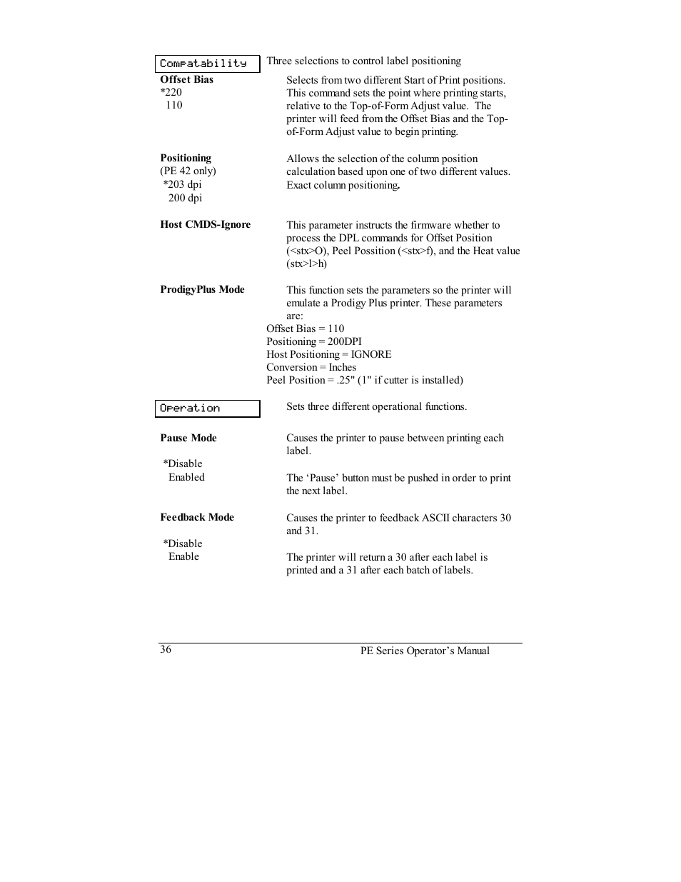 Datamax PE User Manual | Page 46 / 100