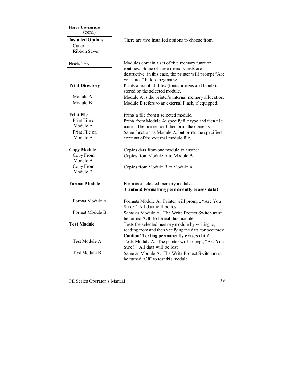 Datamax PE User Manual | Page 49 / 100