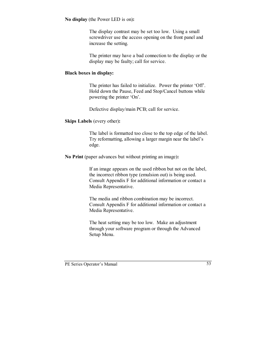 Datamax PE User Manual | Page 63 / 100