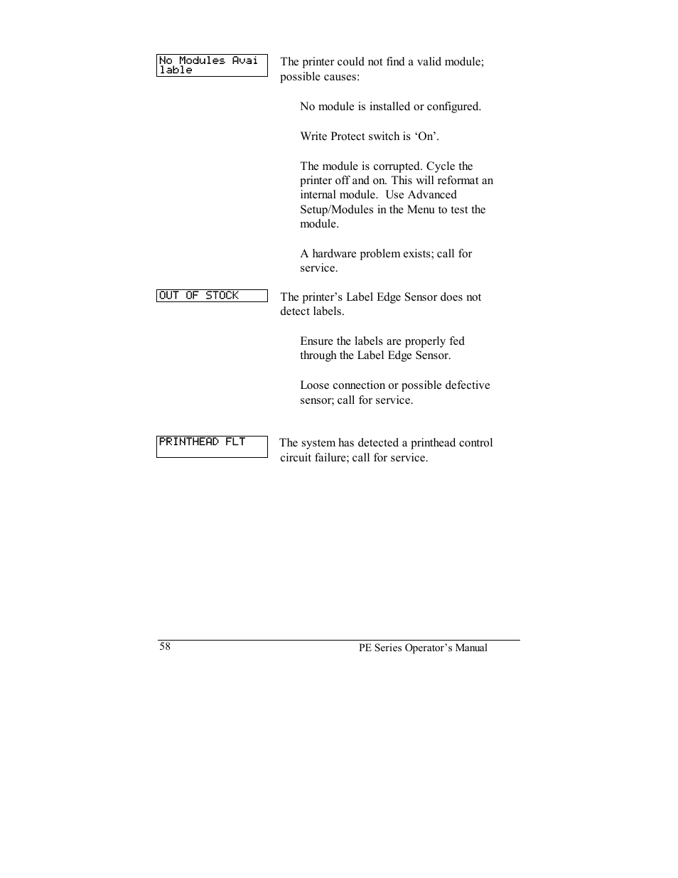 Datamax PE User Manual | Page 68 / 100