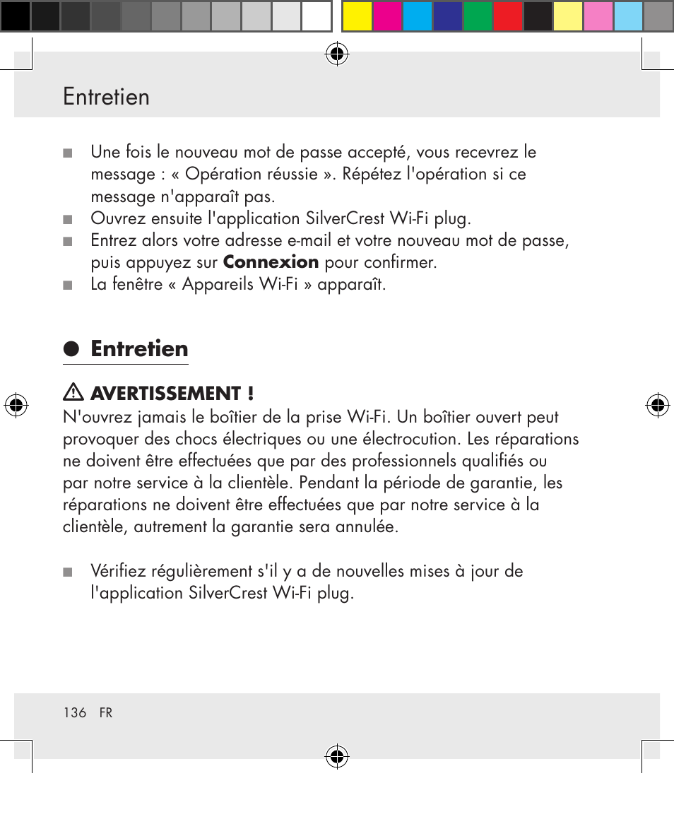 Entretien | Silvercrest SWS-A1 User Manual | Page 136 / 190