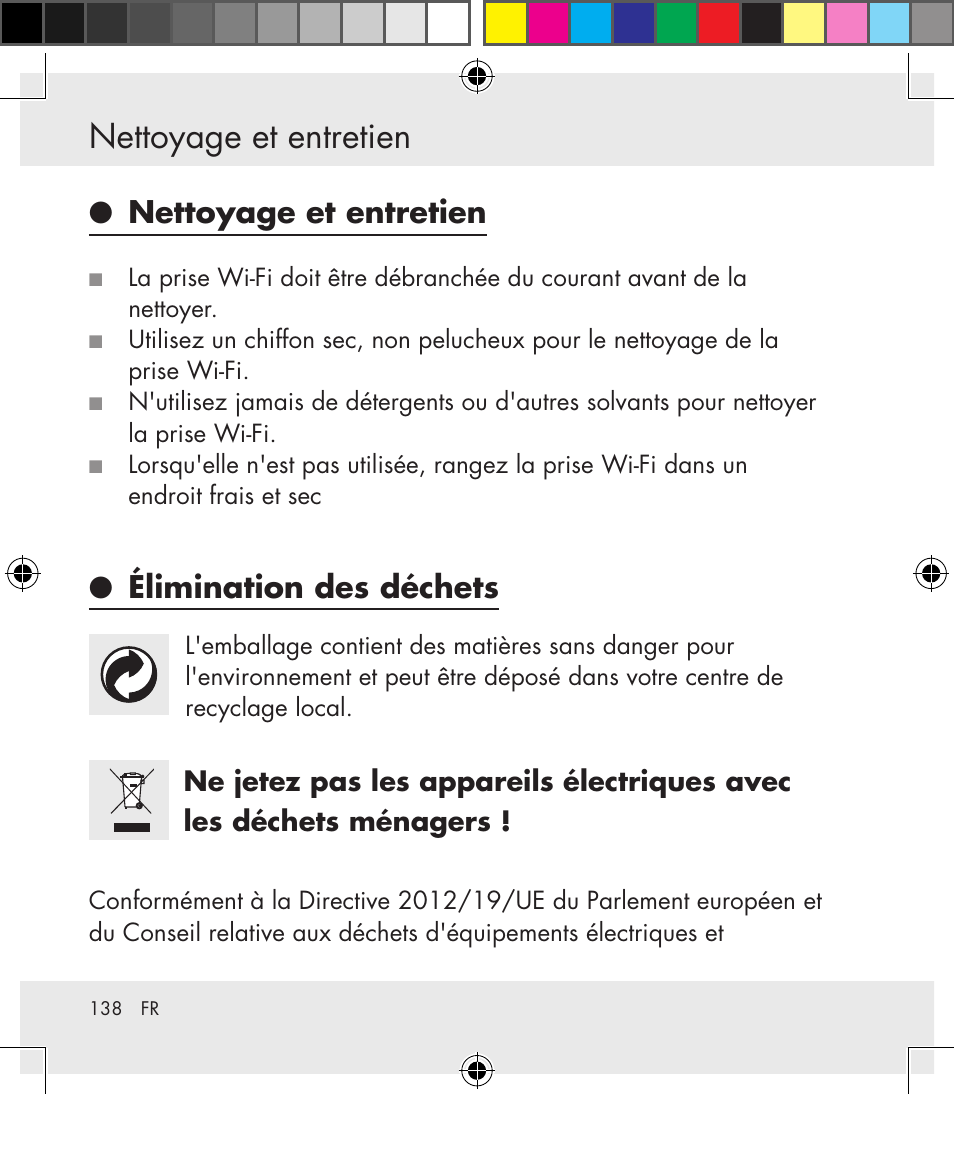 Nettoyage et entretien, Élimination des déchets | Silvercrest SWS-A1 User Manual | Page 138 / 190