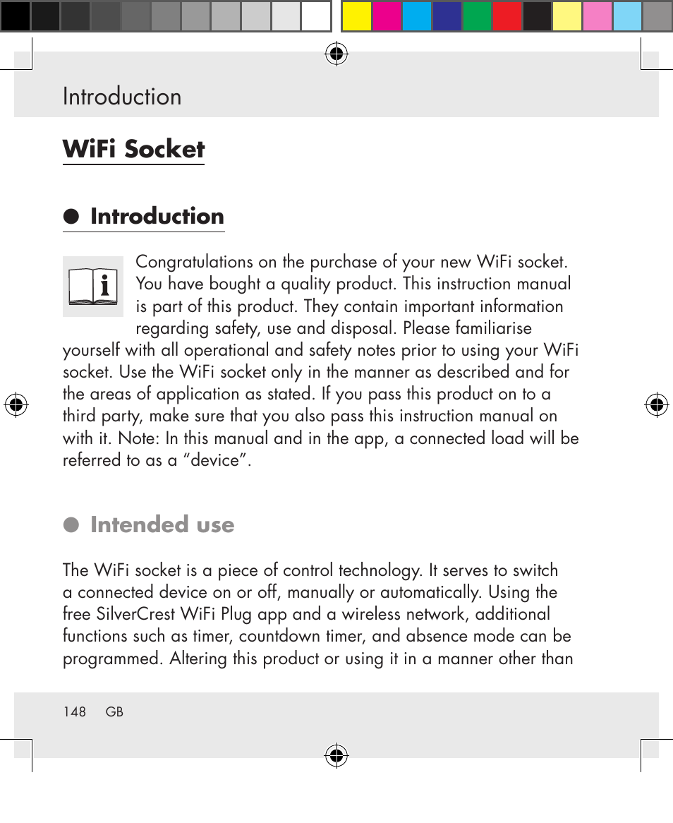 Introduction, Wifi socket, Intended use | Silvercrest SWS-A1 User Manual | Page 148 / 190